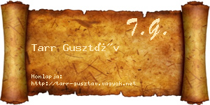 Tarr Gusztáv névjegykártya